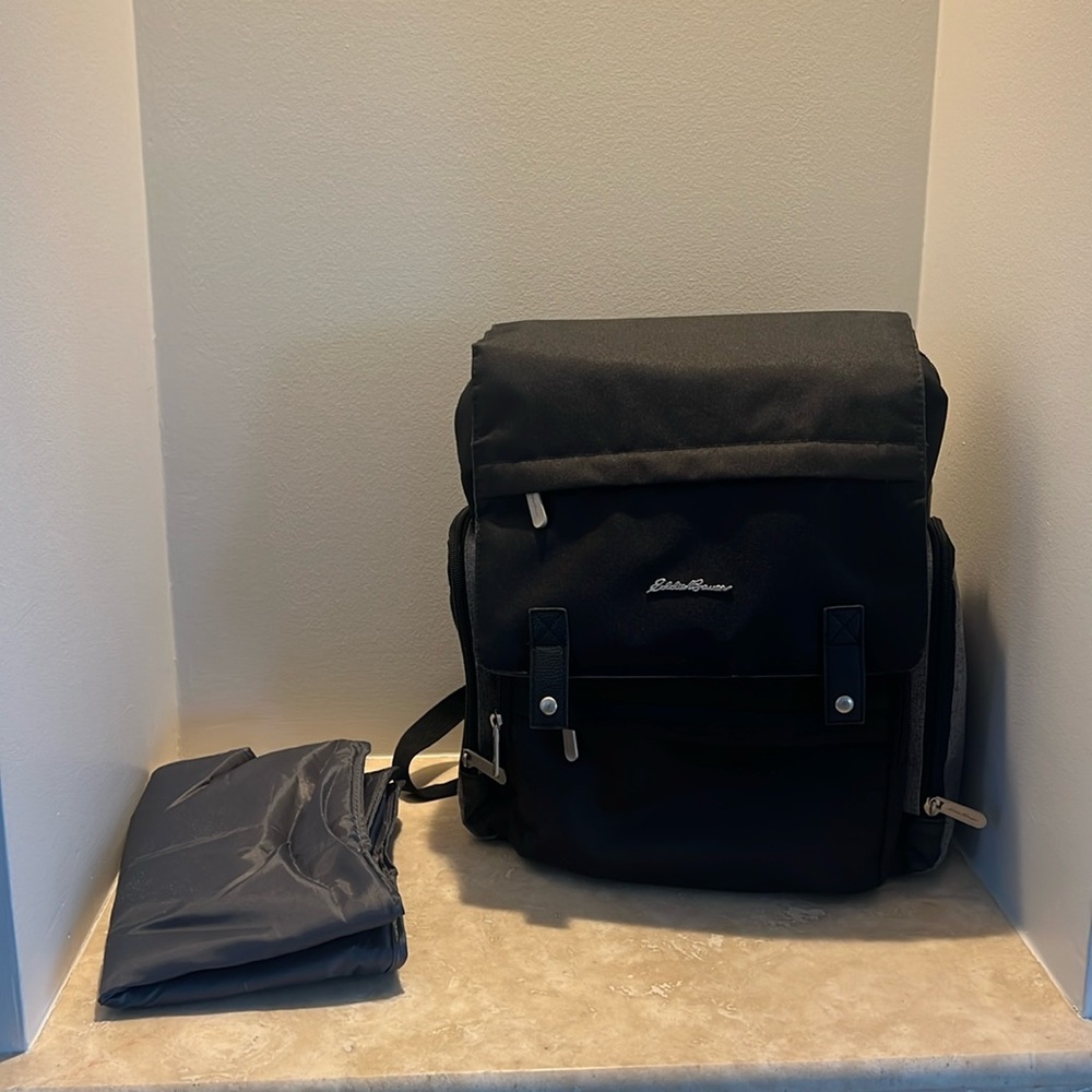 Eddie Bauer Black Diaper Bag